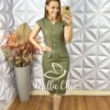 Milla Chic - millachic com br conjunto carmem em p u verde militar Conjunto Carmem em P.U - Verde Militar - Milla Chic