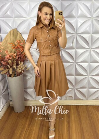 Milla Chic - millachic com br conjunto franca em p u bordo copia 2 Conjunto França Em P.U - Caramelo - Milla Chic