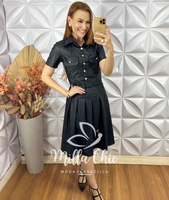 Conjunto França Em P.U - Preto - Milla Chic