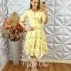 Conjunto Roberta Em Lesie De Algodão - Amarelo Manteiga - Milla Chic