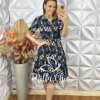 Conjunto Roberta Em Lesie De Algodão - Azul Naval - Milla Chic