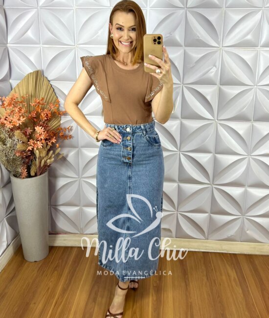 Saia Jeans Lia - Milla Chic