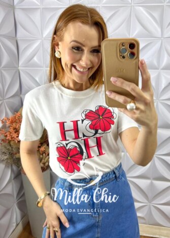 T-shirt Chic- Off White - Milla Chic