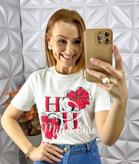 T-shirt Chic- Off White - Milla Chic