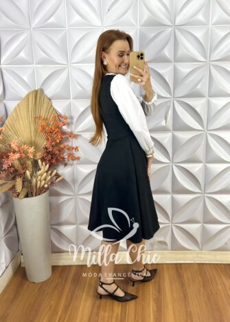 Milla Chic - millachic com br vestido ana laura em suedi preto 5 Vestido Ana Laura Em Suedi - Preto - Milla Chic