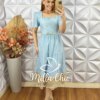 Vestido Eulália Em Lesie Bordada - Rosa Marfim - Milla Chic