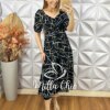 Vestido Juliana Em Viscolinho - Preto - Milla Chic