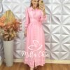 Milla Chic - millachic com br vestido keila em viscose acetinada rosa baby 6 Vestido Keila Em Viscose Acetinada - Rosa Baby - Milla Chic