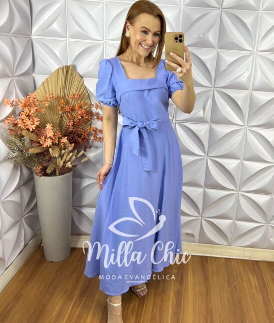 Vestido Luíza Em Alfaiataria - Rosa Pó - Milla Chic