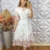 Vestido Meire Em Chiffon - Branco - Milla Chic