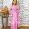 Vestido Rosita Em Viscosarja - Rosa - Milla Chic