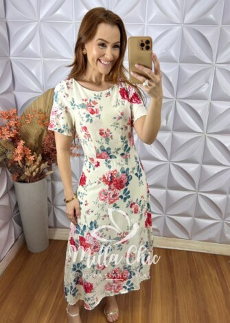 Vestido Serena Em Viscose - Amarelo Pastel - Milla Chic