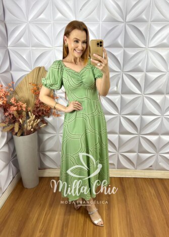 Vestido Sheila Em Viscolinho - Palha - Milla Chic