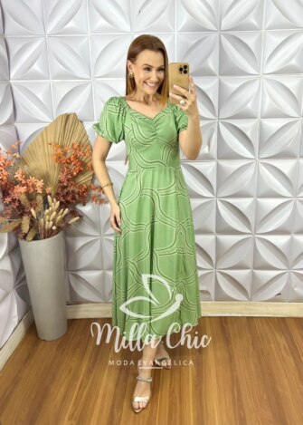 Vestido Sheila Em Viscolinho - Palha - Milla Chic