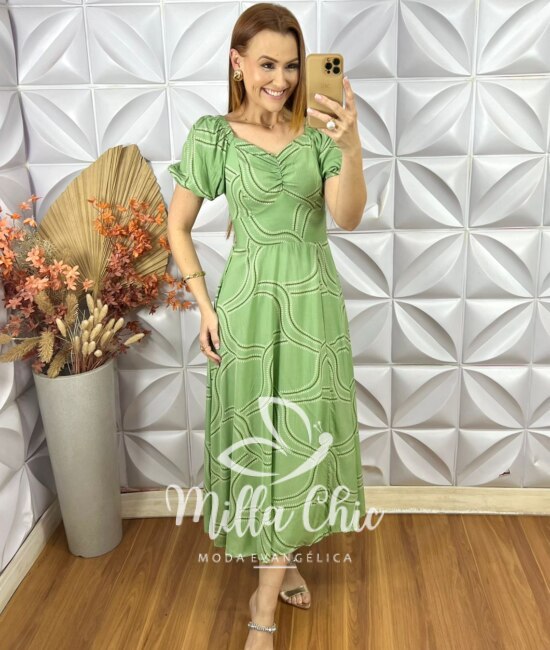 Vestido Sheila Em Viscolinho - Palha - Milla Chic