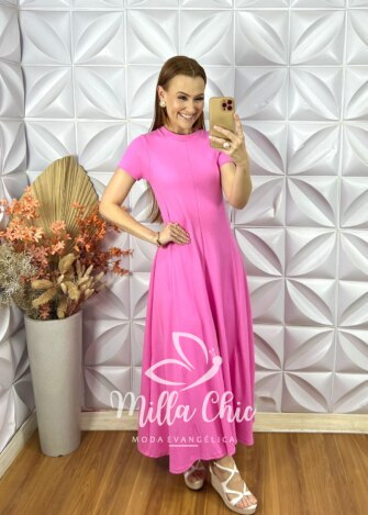 Vestido Stella Canelado - Rosa Babalu - Milla Chic