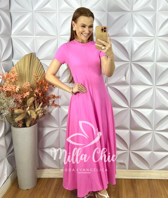 Vestido Stella Canelado - Rosa Babalu - Milla Chic