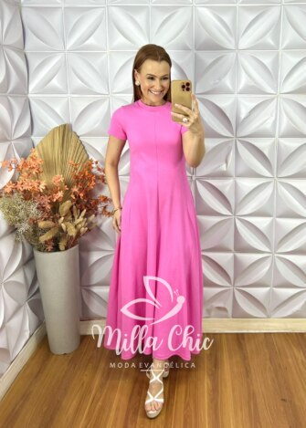 Vestido Stella Canelado - Rosa Babalu - Milla Chic