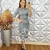 Vestido Tatiane em Tweed - Metalizado - Milla Chic