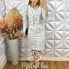 Milla Chic - millachic com br vestido tina com casaco em tweed branco Vestido Tina Com Casaco Em Tweed - Branco Gelo - Milla Chic
