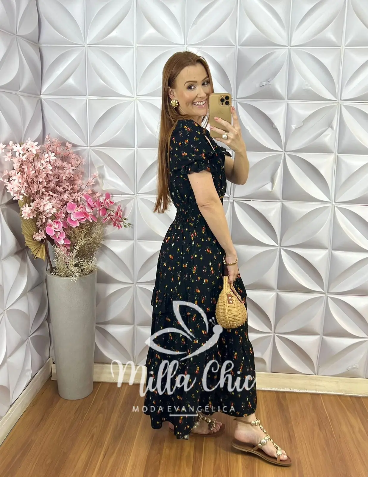 Vestido Glória em Viscolinho – Preto – Milla Chic Vestido Glória em Viscolinho - Preto - Milla Chic