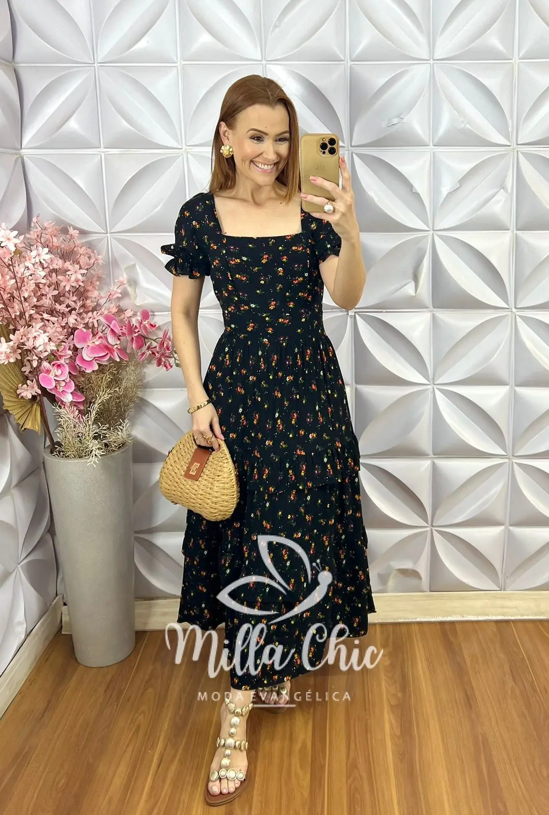 Vestido Glória em Viscolinho – Preto – Milla Chic Vestido Glória em Viscolinho - Preto - Milla Chic