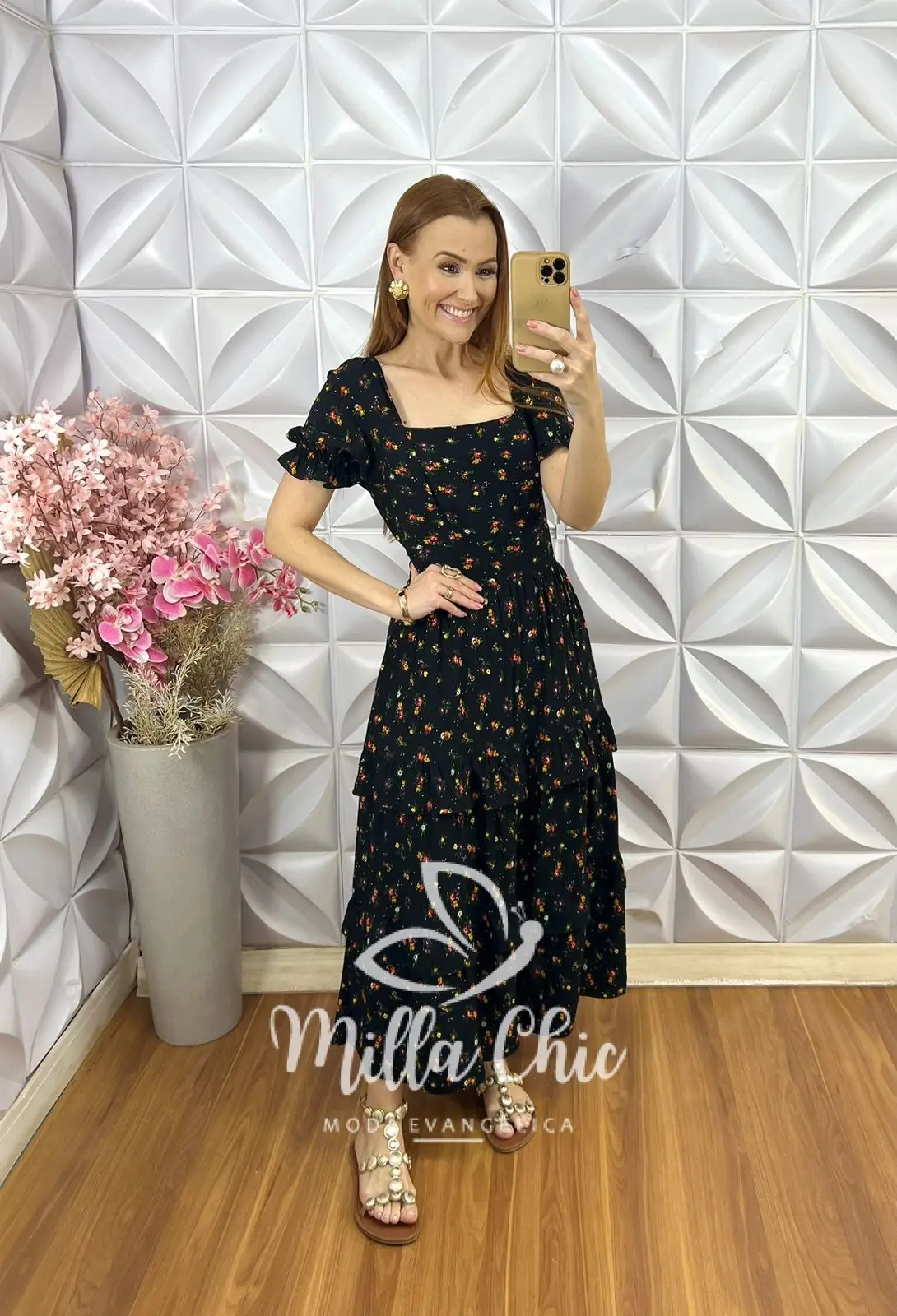 Vestido Glória em Viscolinho – Preto – Milla Chic Vestido Glória em Viscolinho - Preto - Milla Chic