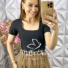 Blusa Gaia Em Poliamida - Lilás - Milla Chic