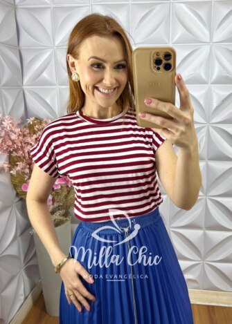 Milla Chic - millachic com br blusa geysa em viscolycra 1 Blusa Geysa Em Viscolycra - Vermelha - Milla Chic