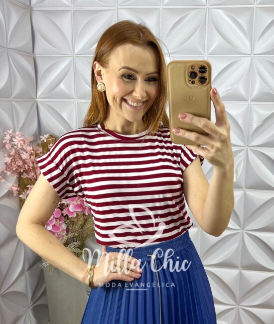 Blusa Geysa Em Viscolycra - Vermelha - Milla Chic