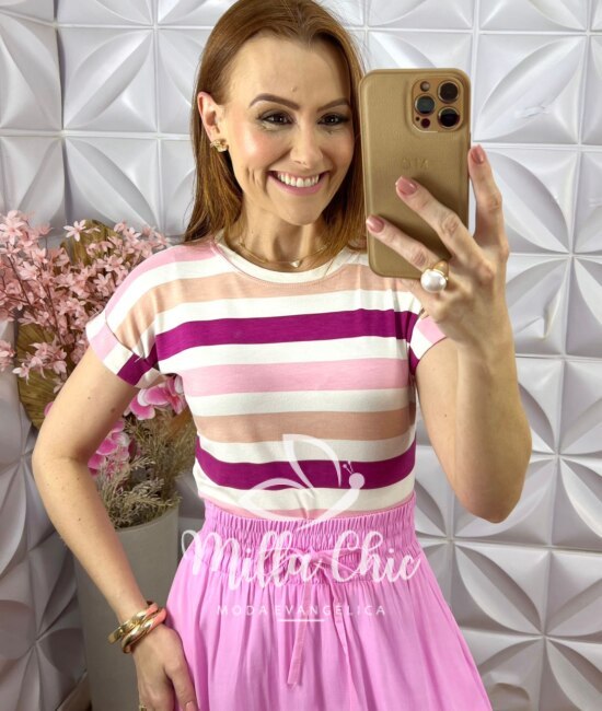 Blusa Geysa Em Viscolycra - Colorful - Milla Chic