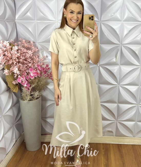 Conjunto Raíssa em Alfaiataria Marrant - Natural - Milla Chic