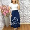 Saia Dulce em Viscolinho - Rosa - Milla Chic