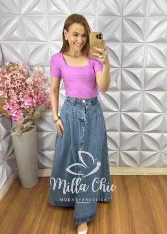 Saia Jeans Magali - Milla Chic