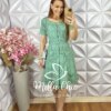 Milla Chic - millachic com br vestido constancia em alfaiataria estampado verde acqua floral 3 Vestido Constância em Alfaiataria Estampado - Verde Acqua Floral - Milla Chic