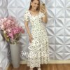Vestido Glória em Viscolinho - Off White - Milla Chic