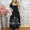Vestido Glória em Viscolinho - Preto - Milla Chic