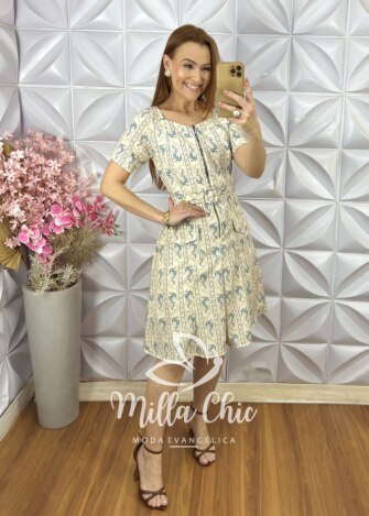 Milla Chic - millachic com br vestido joice em crepinho listras pampb 2 Vestido Joice em Crepinho - Listras P&B - Milla Chic