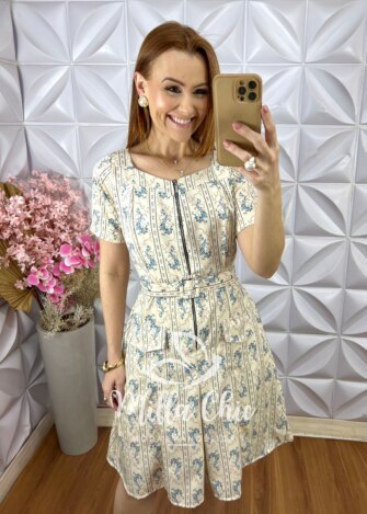 Milla Chic - millachic com br vestido joice em crepinho listras pampb Vestido Joice em Crepinho - Listras P&B - Milla Chic