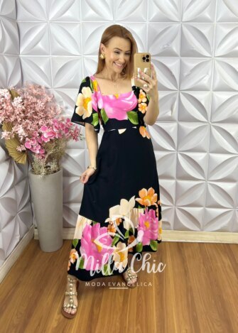 Vestido Jordana Estampado - Verão - Milla Chic