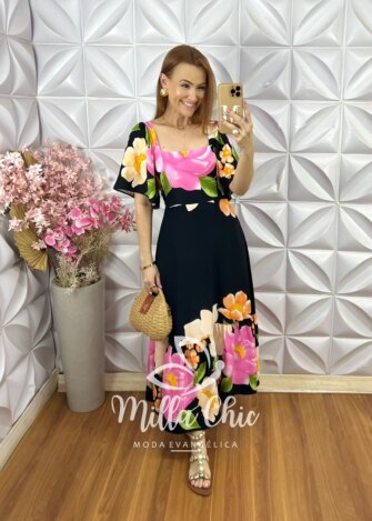 Vestido Jordana Estampado - Verão - Milla Chic