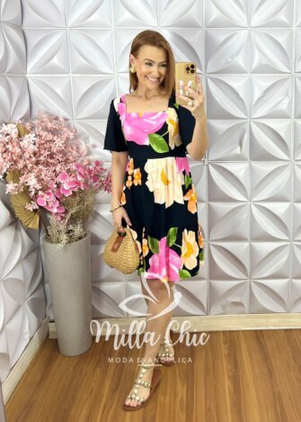 Milla Chic - millachic com br vestido jordana estampado verao copia 1 Vestido Jordana Curto - Milla Chic