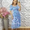 Vestido Laysa Estampado - Azul Celeste - Milla Chic