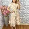 Vestido Marcela em Alfaiataria Estampado - Perolado - Milla Chic