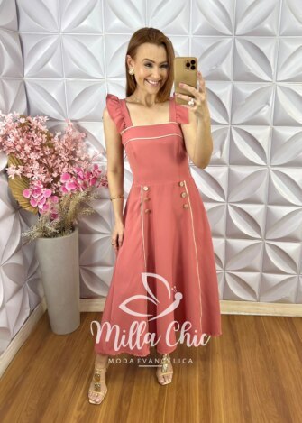 Vestido Margot em Alfaiataria - Preto - Milla Chic