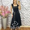 Vestido Margot em Alfaiataria - Preto - Milla Chic