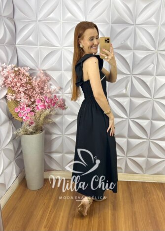 Milla Chic - millachic com br vestido margot em alfaiataria preto 9 Vestido Margot em Alfaiataria - Preto - Milla Chic