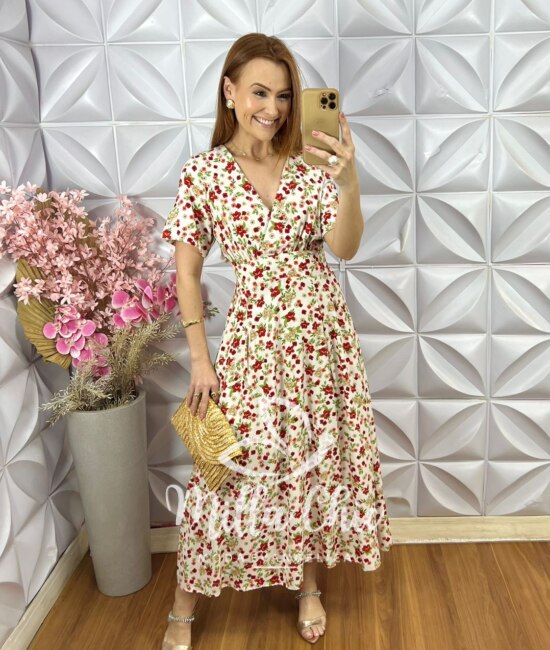 Vestido Pietra em Viscolinho - Off White - Milla Chic