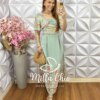 Vestido Riviera em Viscolinho - Verde Sálvia - Milla Chic