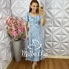 Milla Chic - millachic com br vestido sheila em viscolinho estampado azul ceu 2 Vestido Sheila Em Viscolinho Estampado - Azul Céu - Milla Chic